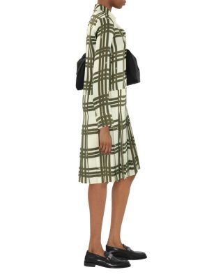 Ribbon Check Silk Dress