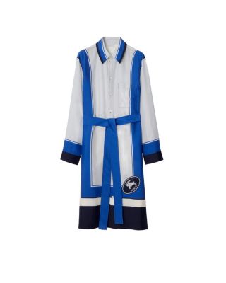 Knight Stamp Box Silk Shirt Dress