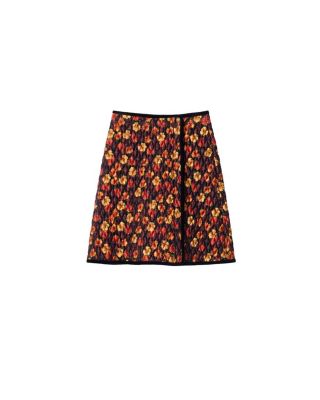 Geranium Leaf Quilted Nylon Skirt