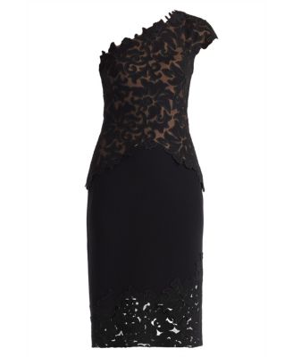  Rinelle Laser-Cut Crepe Dress