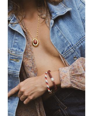 Cherry On Top Red Jasper Pendant Necklace, 18.5-20.86"