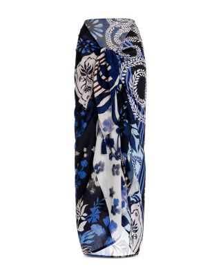 Marine Batik Pareo Swim Cover-Up