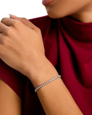 Diamond Tennis Bracelet in Platinum, 3.98 tcw