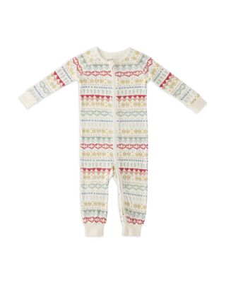 Unisex Fair Isle Ribbed Footless Sleeper - Baby