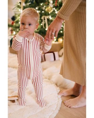 Unisex Stripes Away Ribbed Footie Sleeper - Baby