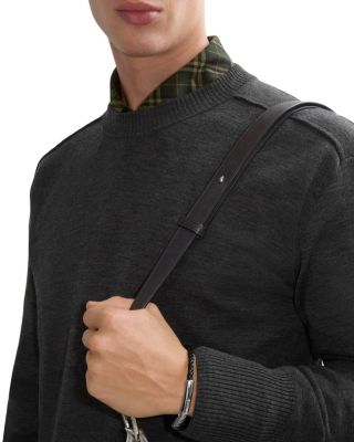 Leather Check Bracelet