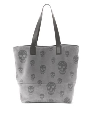 T Bar Printed Skull Shopper Bag