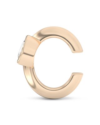 Certified Lab Grown Diamond Cloud Ear Cuff with Pear in 14K Yellow Gold, 0.23 tcw