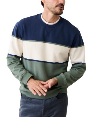 Relaxed Fit Color Block Crewneck Sweater