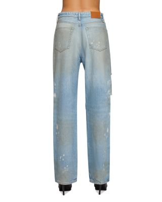 Sophia High Rise Relaxed Straight Jeans in Drift Destroy