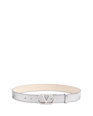 Belt H. 30 Women's White Leather Belt