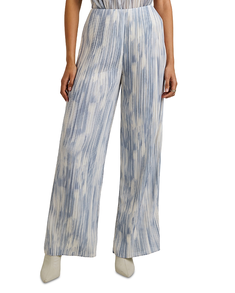 Bella Dahl Pull On Pleated Pants In Blue
