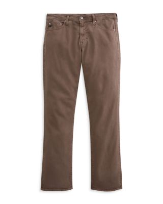 Everett Slim Straight Fit Twill Pants in Sulfur Taupe Gray