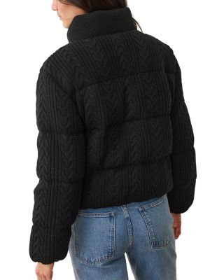Sweater Knit Puffer Jacket