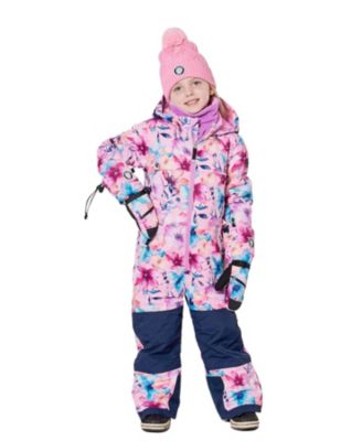  One-Piece Flower Teknik Snowsuit - Big Kid