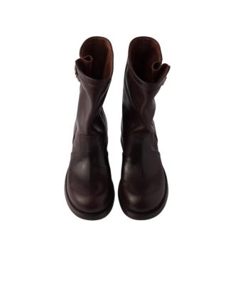  Women's Leather Mid-Calf Boots