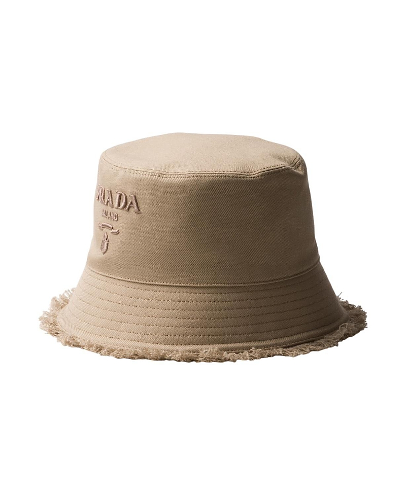 Prada Drill Bucket Hat In Neutral