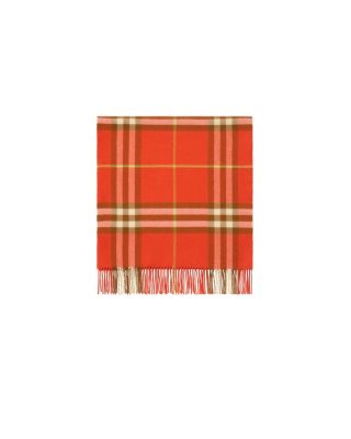 Wide Check Cashmere Scarf