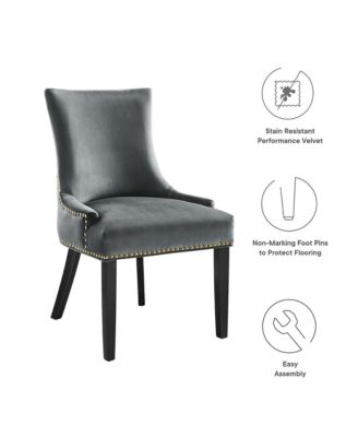 Marquis Performance Velvet Dining Chairs, Set of 2