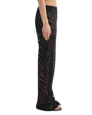 Sheer Zebra Pattern Pants