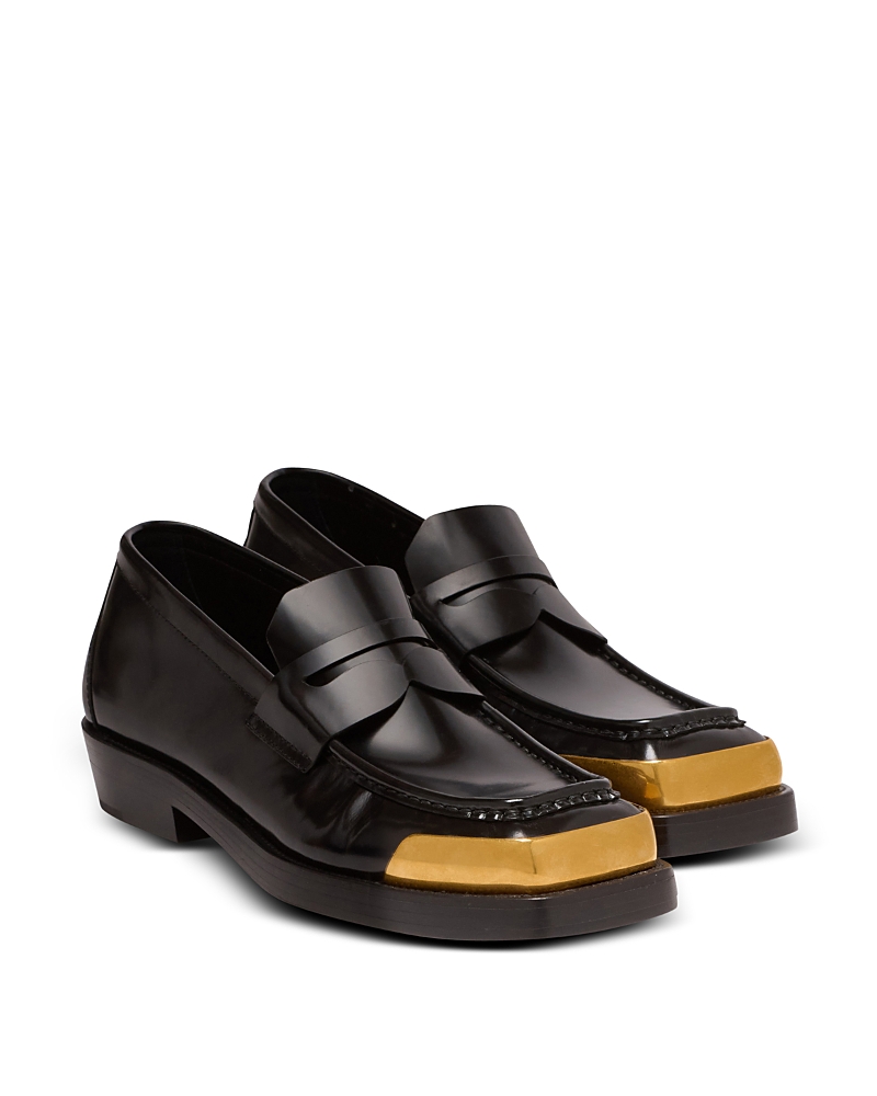 Balmain Men's Glazed Square-Toe Boots