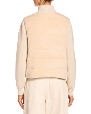Padded Teddy & Wool Zip-Up Cardigan