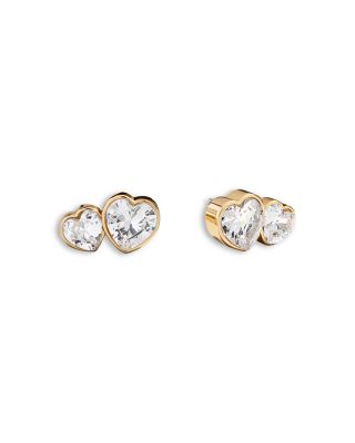 Kali Cubic Zirconia Heart Stud Earrings