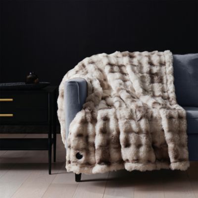 Luxe Faux Fur Heated Throw Blanket - Exclusive
