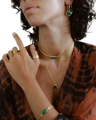 Esther Emerald And Pearl Pendant Necklace