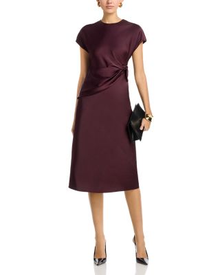 Avery Draped Satin Dress