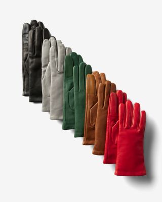 Cashmere Lined Leather Gloves - Exclusive