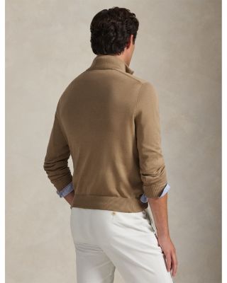 Cotton Quarter Zip Mockneck Sweater