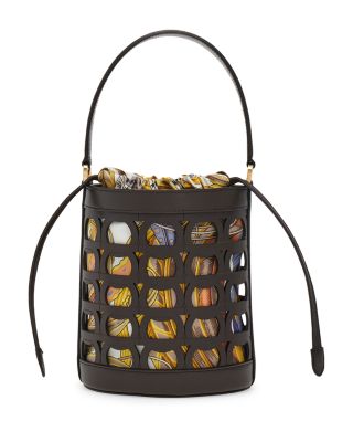 Gancini Mini Leather Bucket Bag