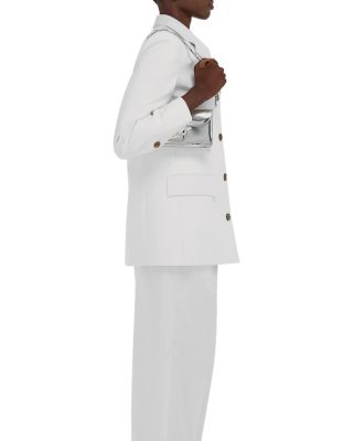 Double Gancini Mini Metallic Leather Chain Bag