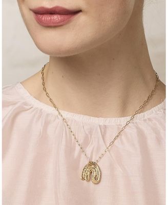 Leaf Pendant - 14K Gold Plate