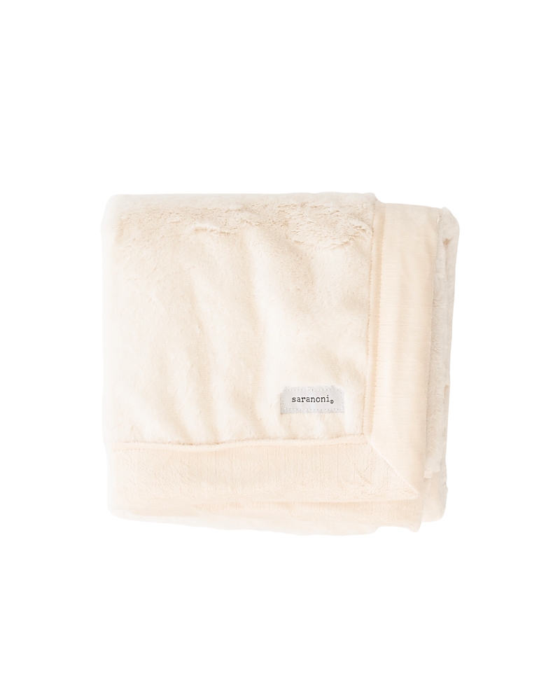 Saranoni Lush Receiving Blanket In Brown