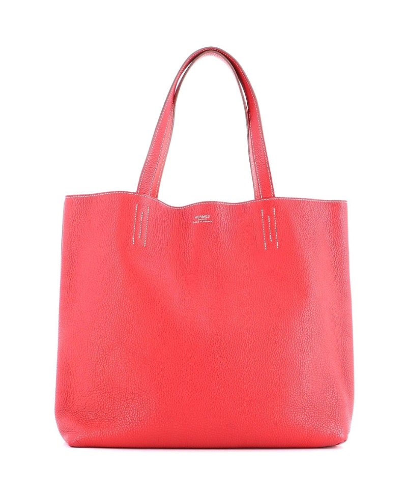 Click to view more detailed imagery on our partner's website Pre-owned Pre-owned Hermes Hermes 45 Double Sens Tote Clemence In Red