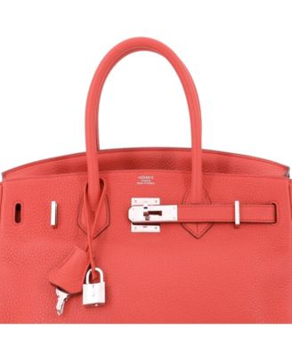 Birkin 30 Handbag Pink Clemence with Palladium Hardware