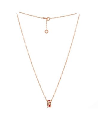  Serpenti Viper Pendant Necklace 18K Rose Gold with Rubies, 16.25 - 17"
