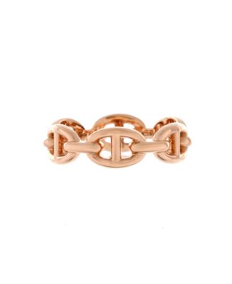 Small Chaine d'Ancre Enchainee Ring 18K Rose Gold