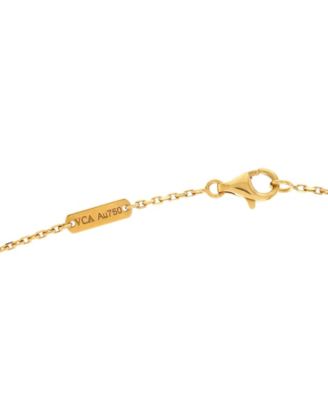  Vintage Alhambra Pendant Necklace 18K Gold and Onyx, 16.25 - 18"