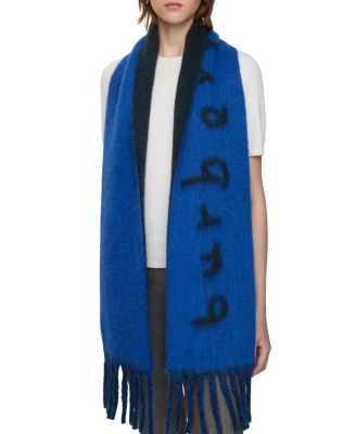  Reversible Logo Alpaca Wool Blend Scarf