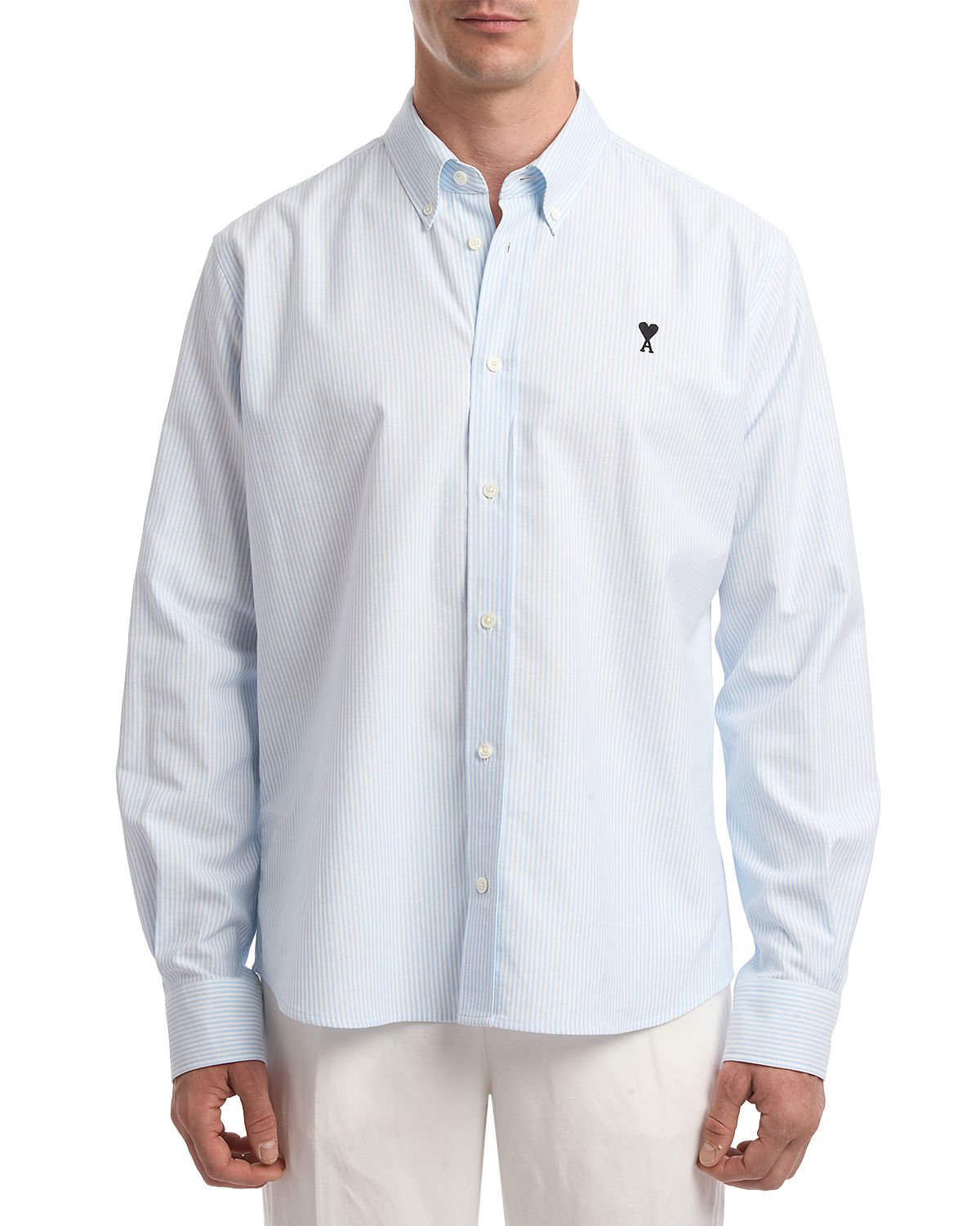 Ami Button Down Collar Logo Shirt