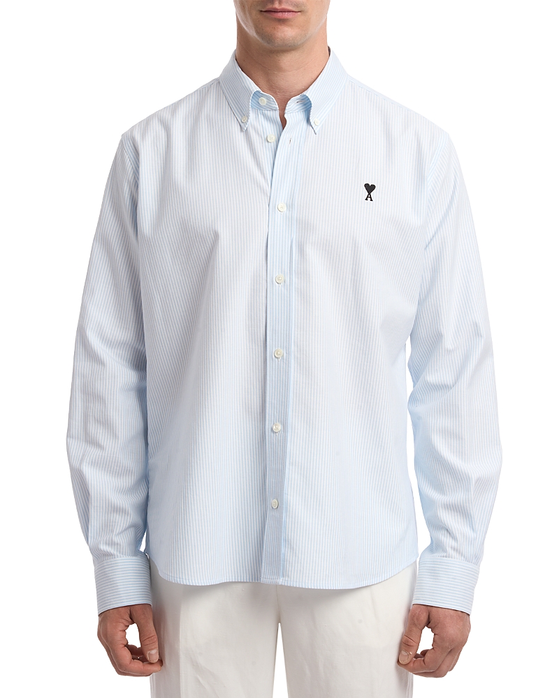 Ami Button Down Collar Logo Shirt