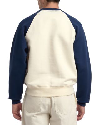 Boxy Fit Crewneck Sweatshirt With Ami De Coeur Knitted Patch