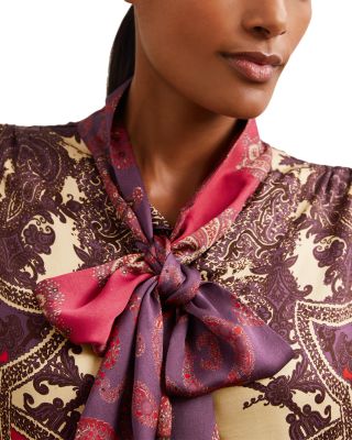 Jade Paisley Print Top