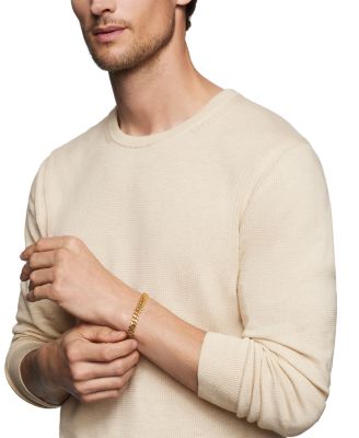 Men's Curb Chain Bracelet in 18K Yellow Gold, 8mm