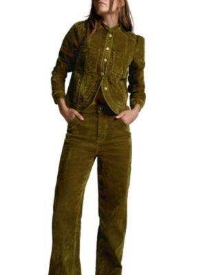 Women's Puff Shoulder Flocked Jacket