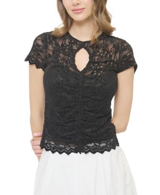 Women's Stella Ruched Lace Top