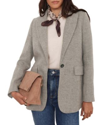 Women's Herringbone Single Breasted Blazer